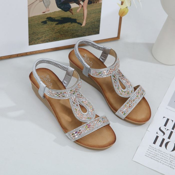 Stunning silver sparkly sandals