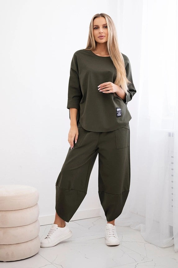 khaki lounge set