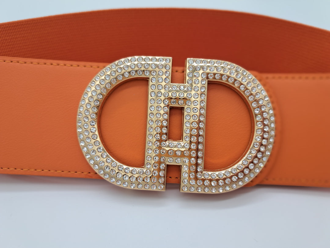 Orange elastic belt