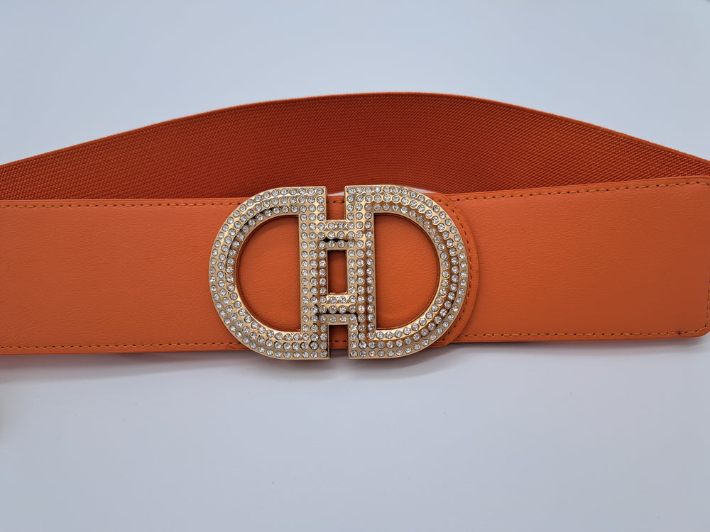 Orange elastic belt