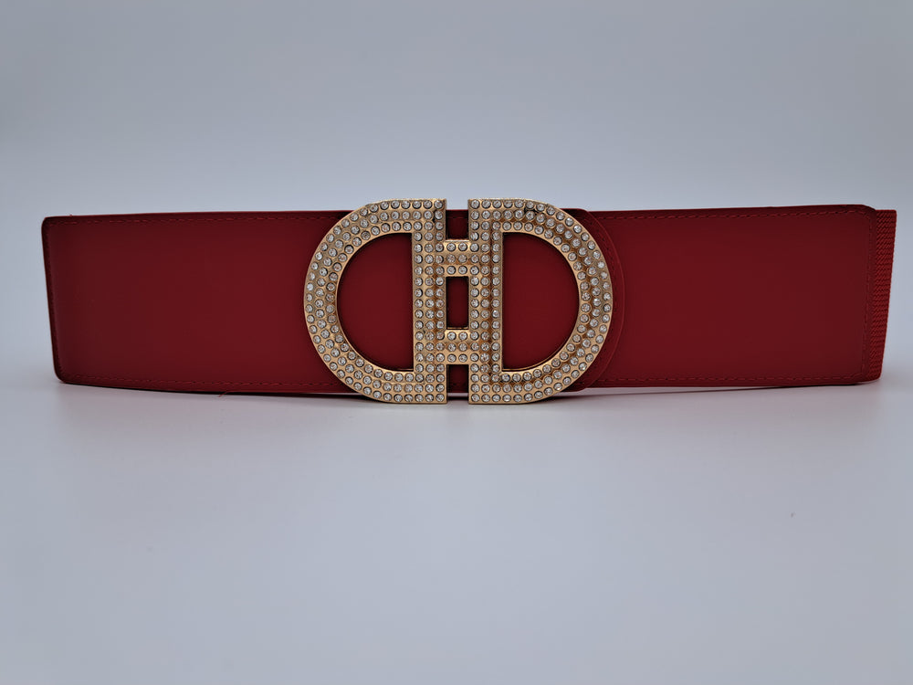 Red D ring belt