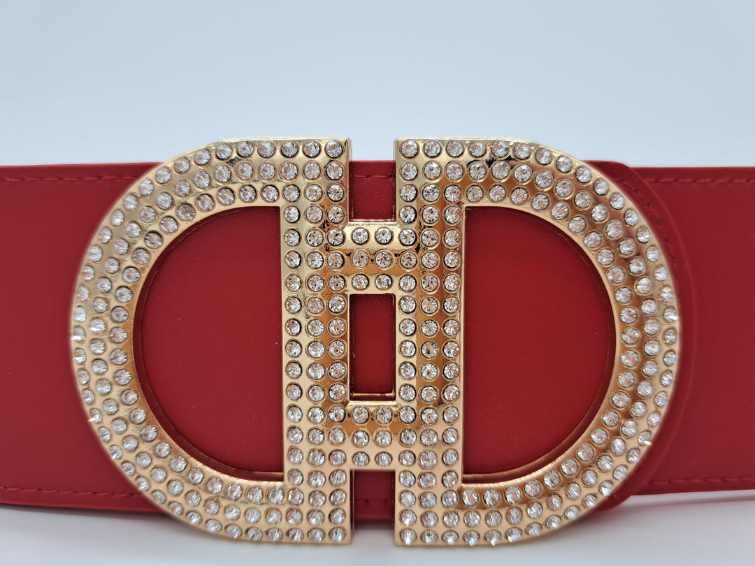 Red D ring belt