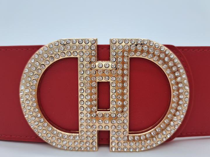 Red D ring belt