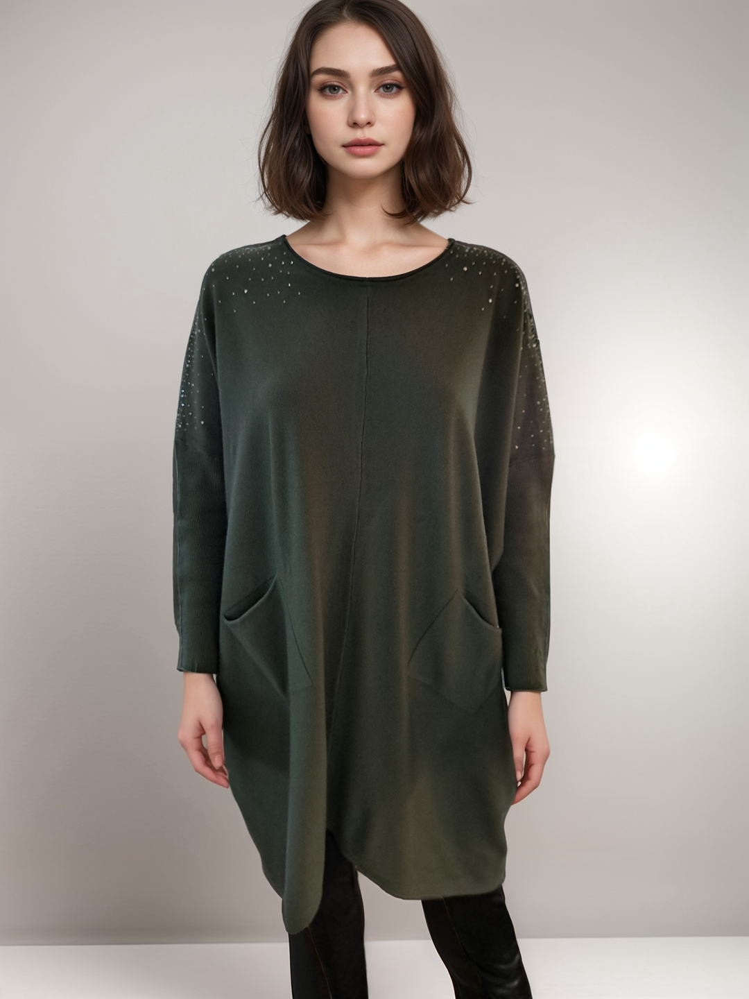 longline knitted jumper