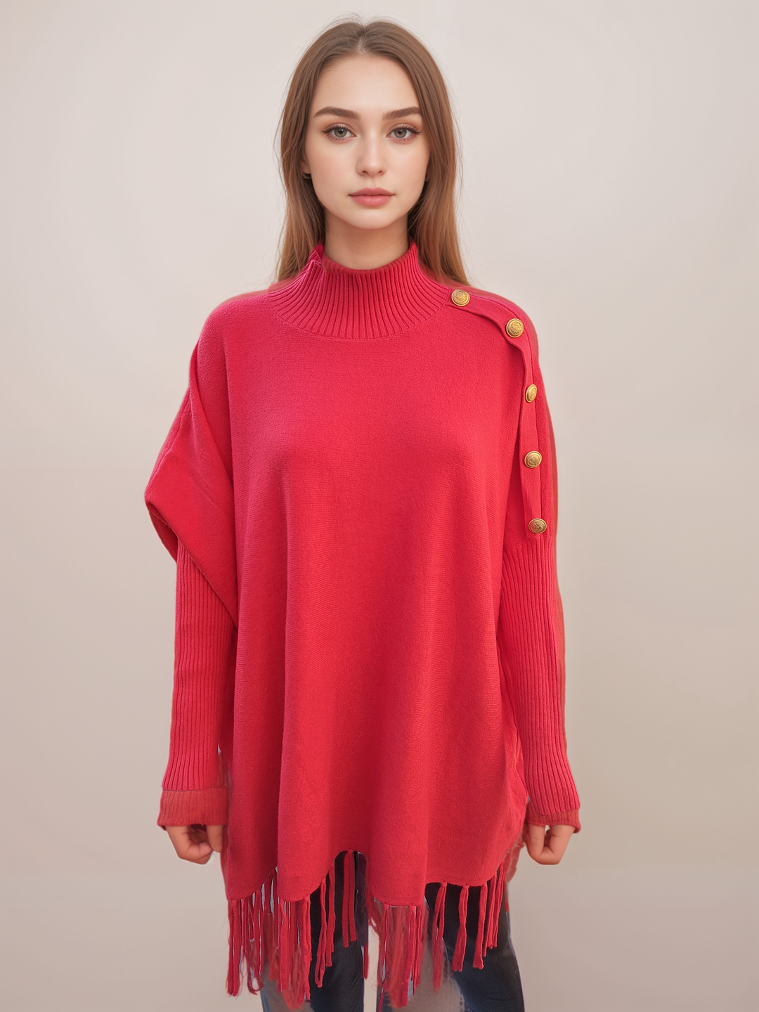 red batwing jumper