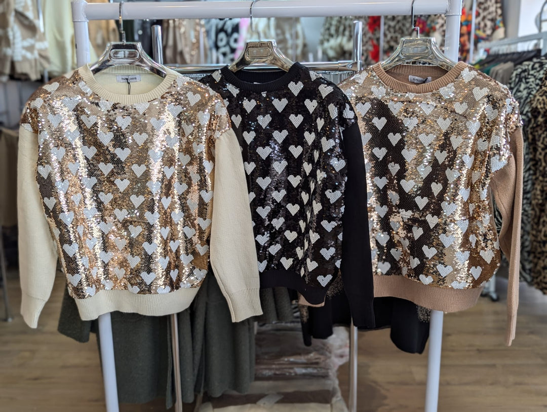 heart sequin jumper