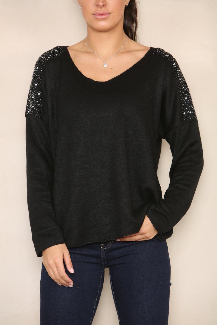 ladies black jumpers