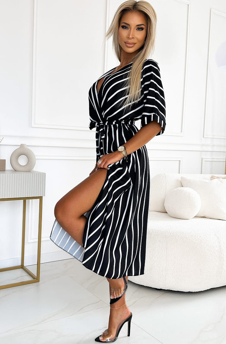 black midaxi dress