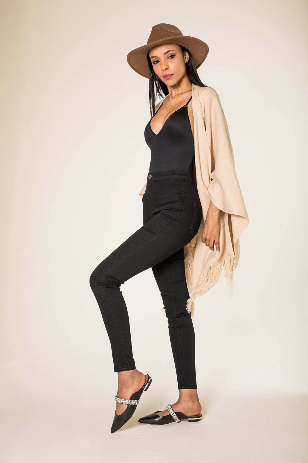 Nina Black highwaist skinny jogger jegging jeans