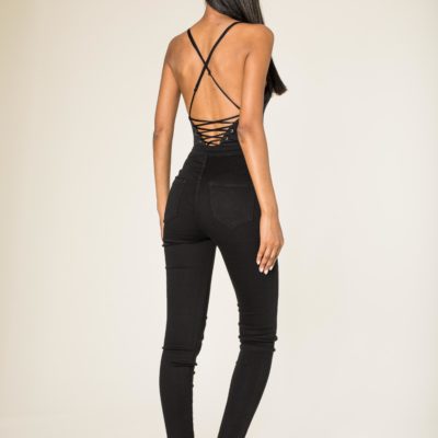 Nina Black highwaist skinny jogger jegging jeans
