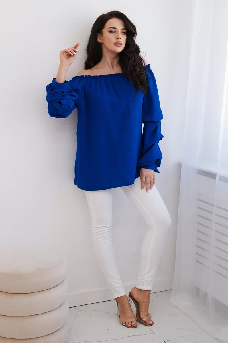 blue blouses for women