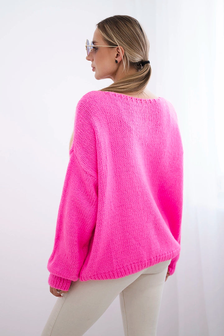 ladies pink cardigan sweater