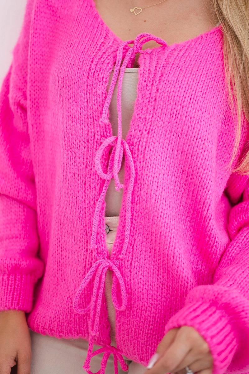 ladies pink cardigan sweater